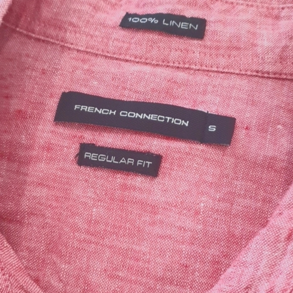 100% Linen French Connection Size 10 Long Sleeve Top - Picture 5 of 6